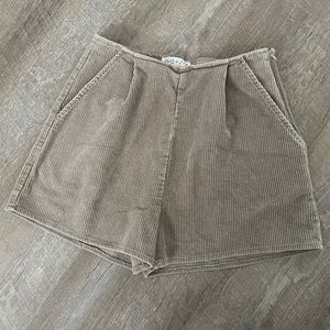 High Waisted Corduroy Shorts